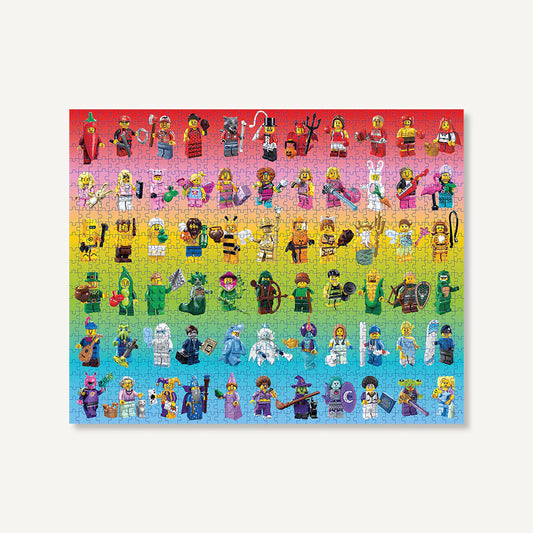 CHRONICLE BOOKS LEGO Minifigure Rainbow 1000-Piece Puzzle