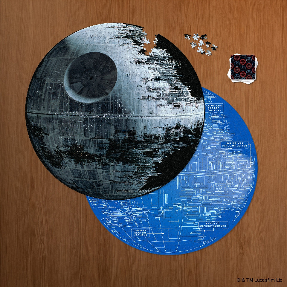 RIDLEY'S, Star Wars Death Star Jigsaw Puzzle and Trivia 1000 pcs