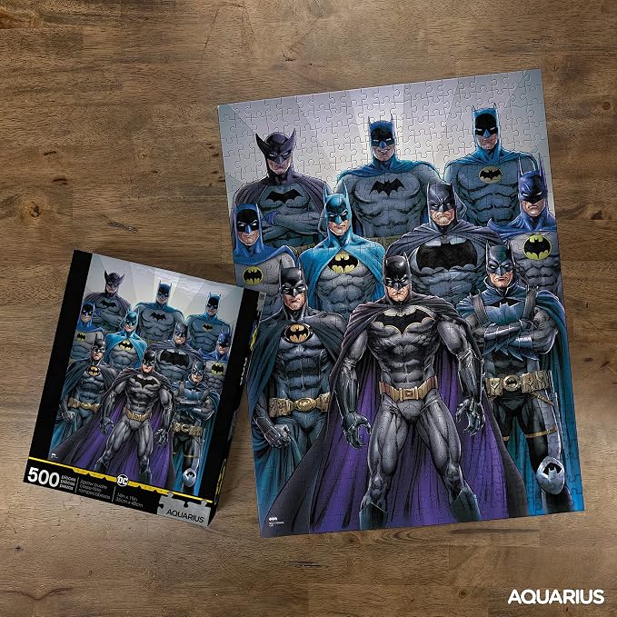 AQUARIUS DC Comics Batman Batsuits Puzzle (500 Piece Jigsaw Puzzle)