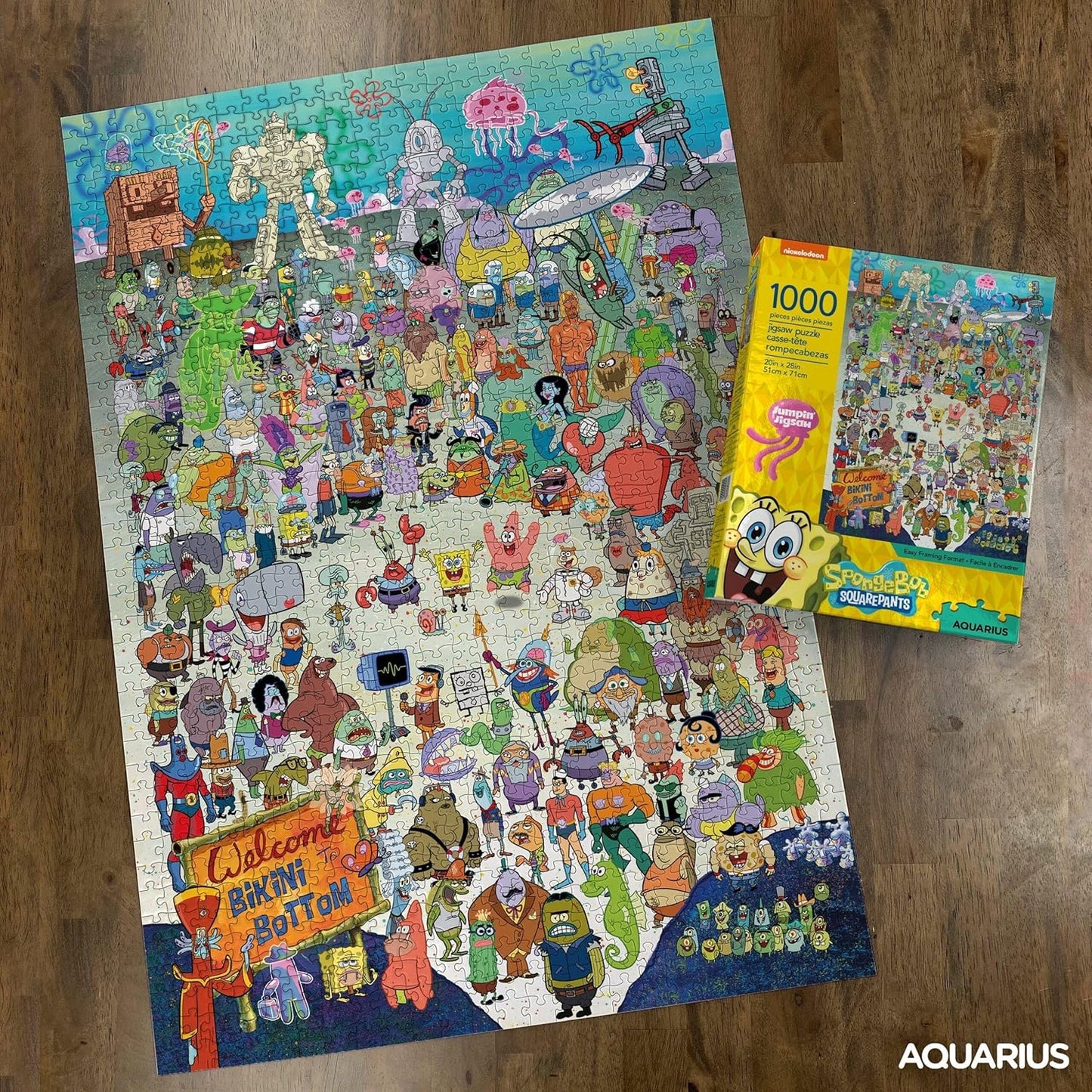AQUARIUS SpongeBob SquarePants Cast 1000 Piece Jigsaw Puzzle