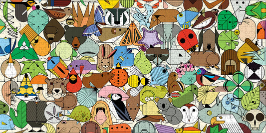 Pomegranate, Charley Harper: Beguiled by the Wild 1000-Piece Jigsaw Puzzle