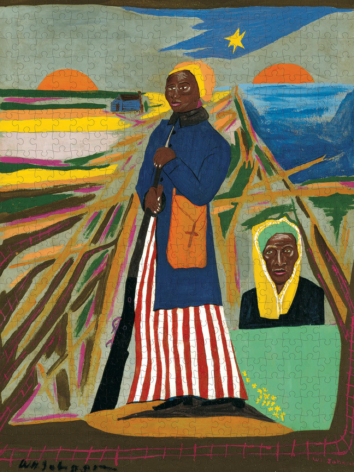 Pomegranate, William H. Johnson: Harriet Tubman 500-Piece Jigsaw Puzzle