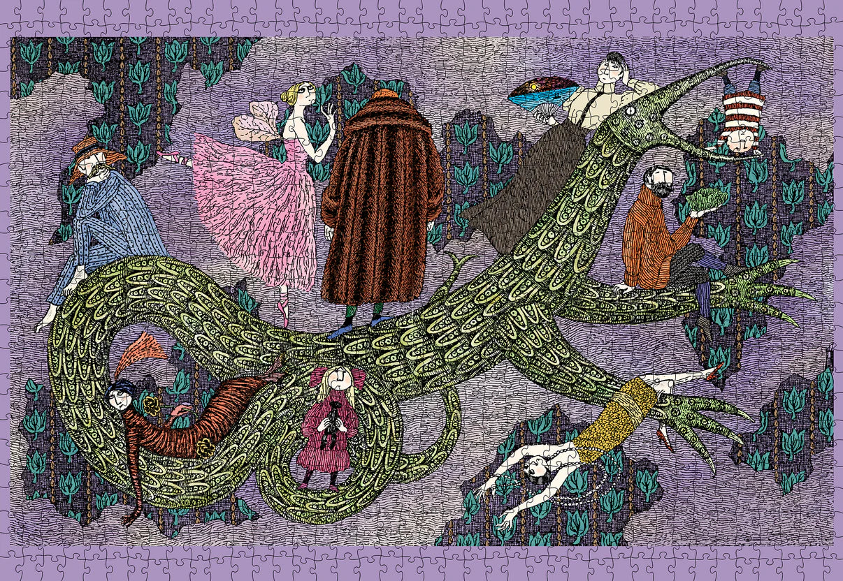 Pomegranate, Edward Gorey: Drop Curtain 1000-Piece Jigsaw Puzzle