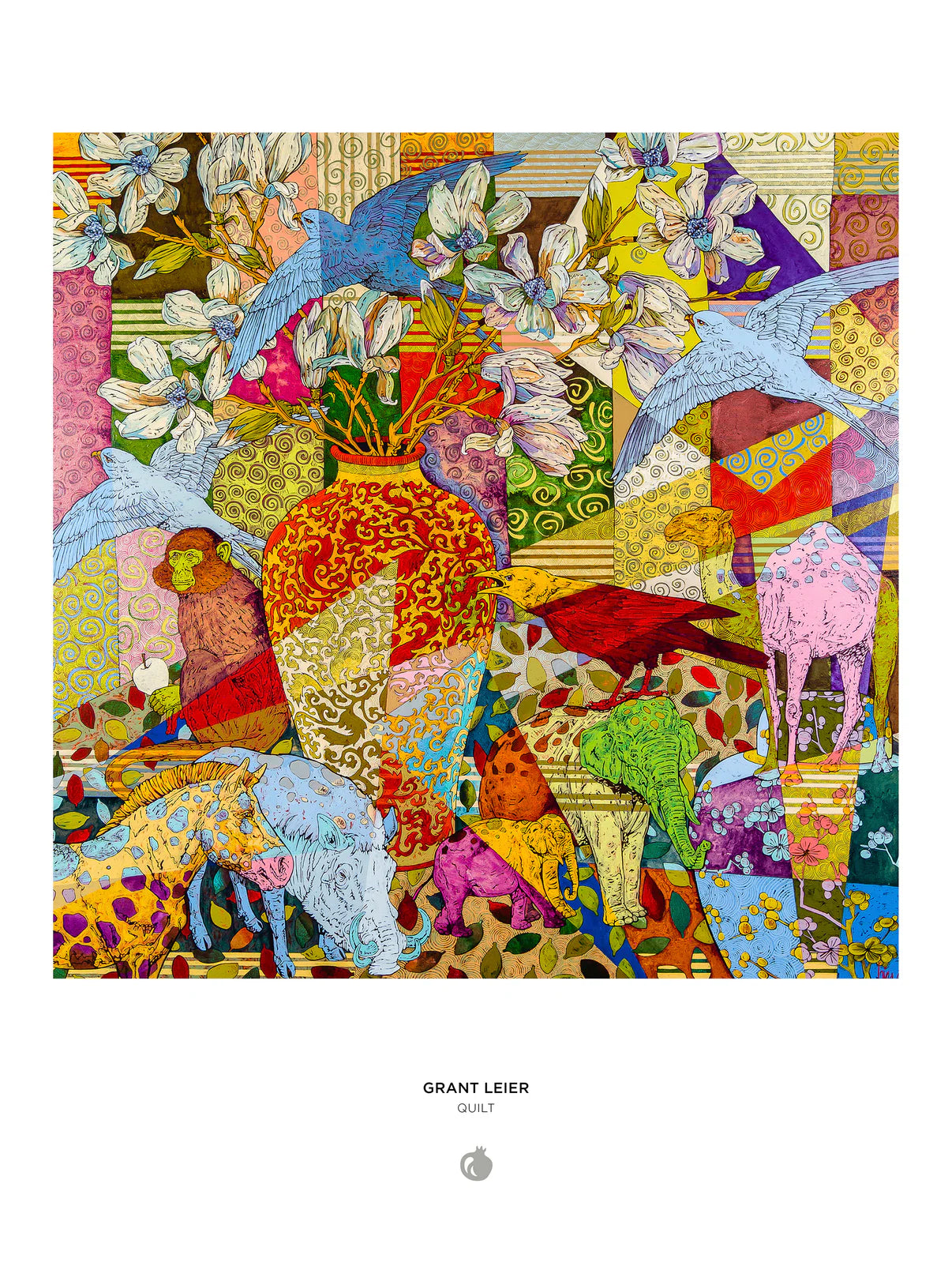 Pomegranate, Grant Leier: Quilt 1000-Piece Jigsaw Puzzle