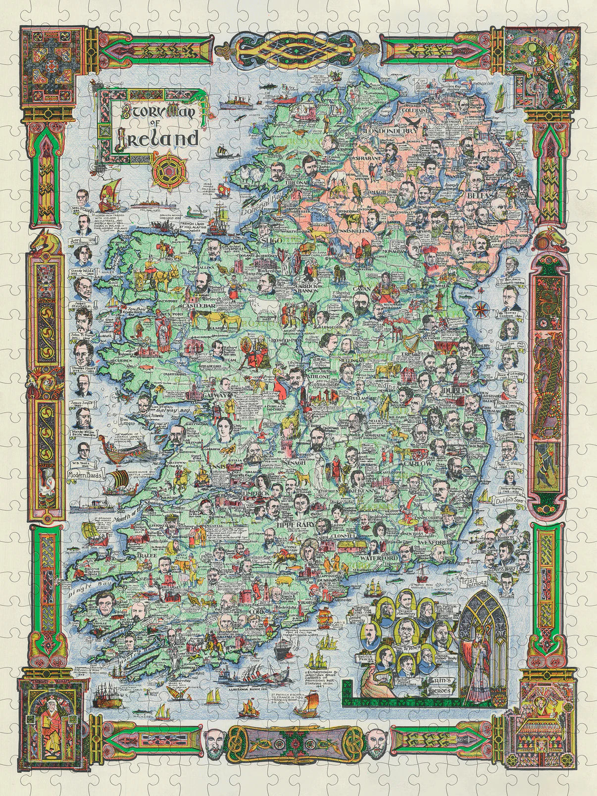Pomegranate, Story Map of Ireland 500-piece Jigsaw Puzzle