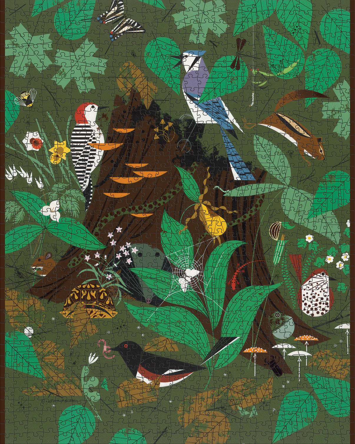 Pomegranate, Charley Harper: Woodland Wonders 1000-piece Jigsaw Puzzle