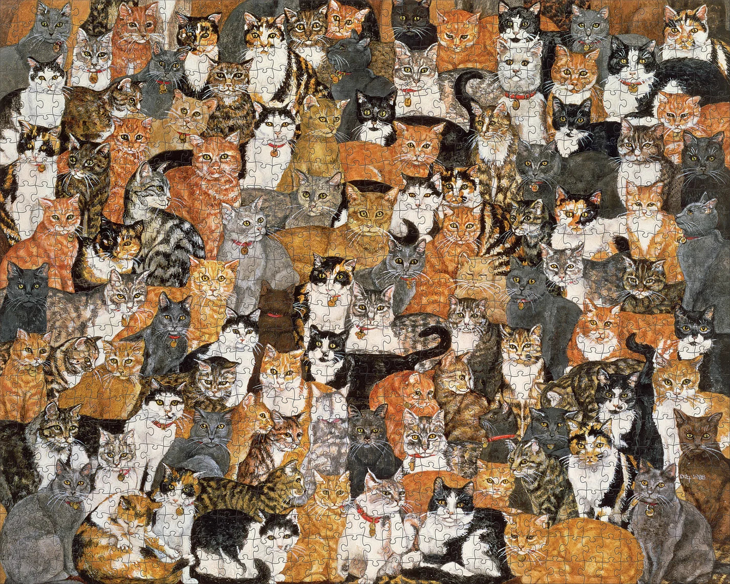Pomegranate, Ditz: Double Cat-Spread 1000-Piece Jigsaw Puzzle