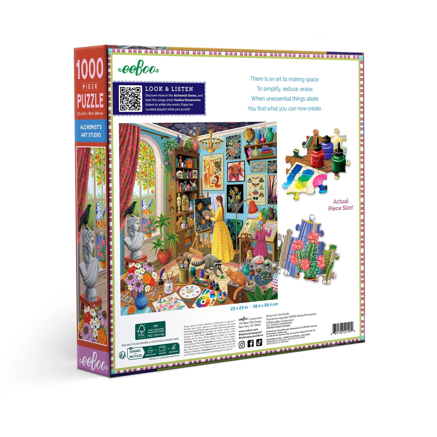 eeBoo Alchemist's Art Studio 1000 Piece Puzzle