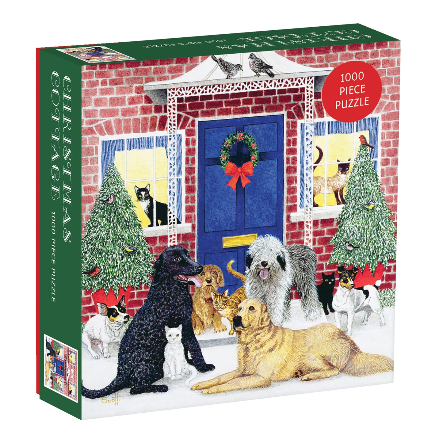 GALISON Christmas Cottage Square Boxed 1000 Piece Puzzle