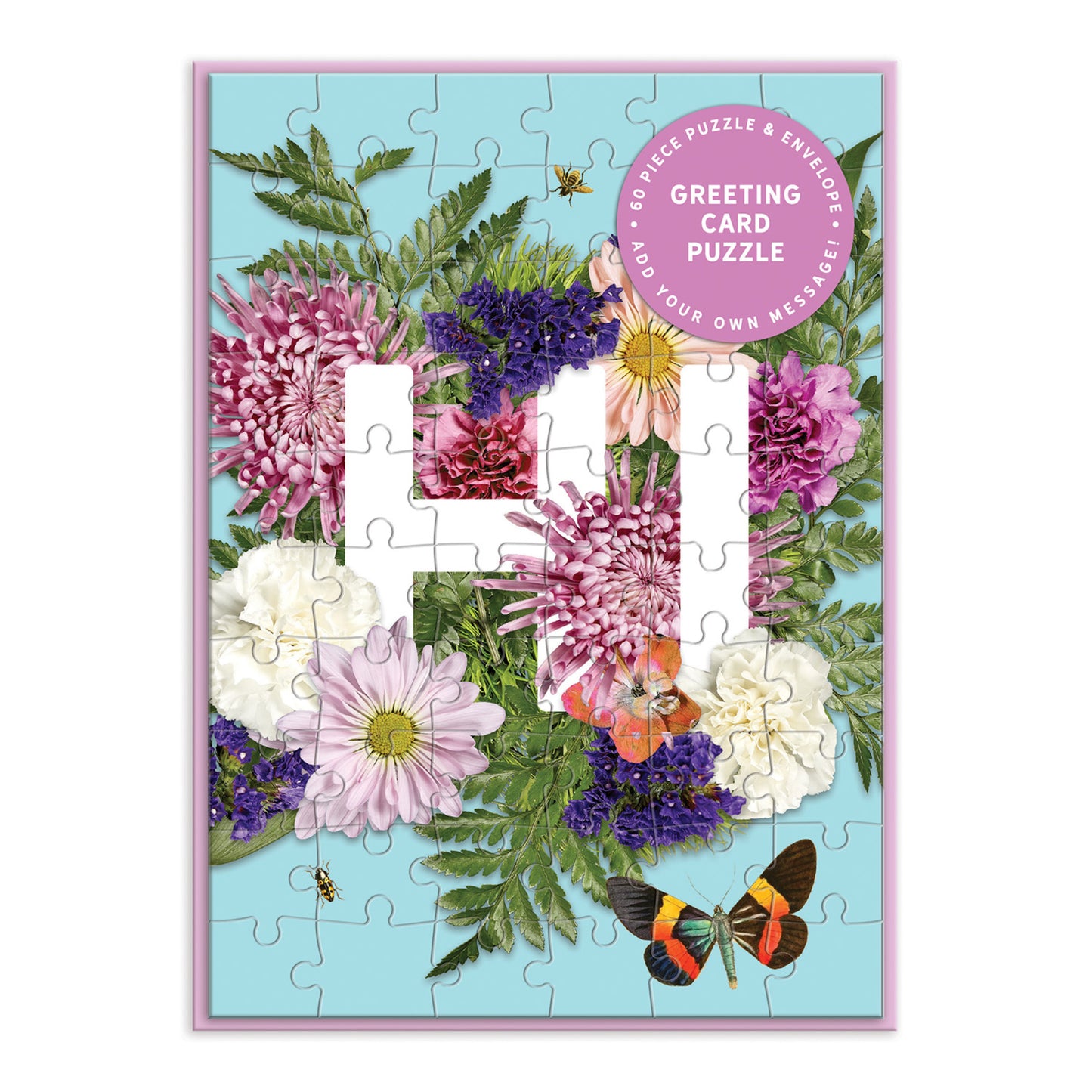 GALISON Say It With Flowers Hi Greeting Card Puzzle