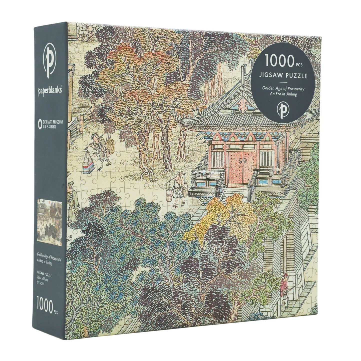 PAPERBLANKS Golden Age of Prosperity 1000 Piece Jigsaw Puzzle, Deji Art Museum Collection (An Era in Jinling)