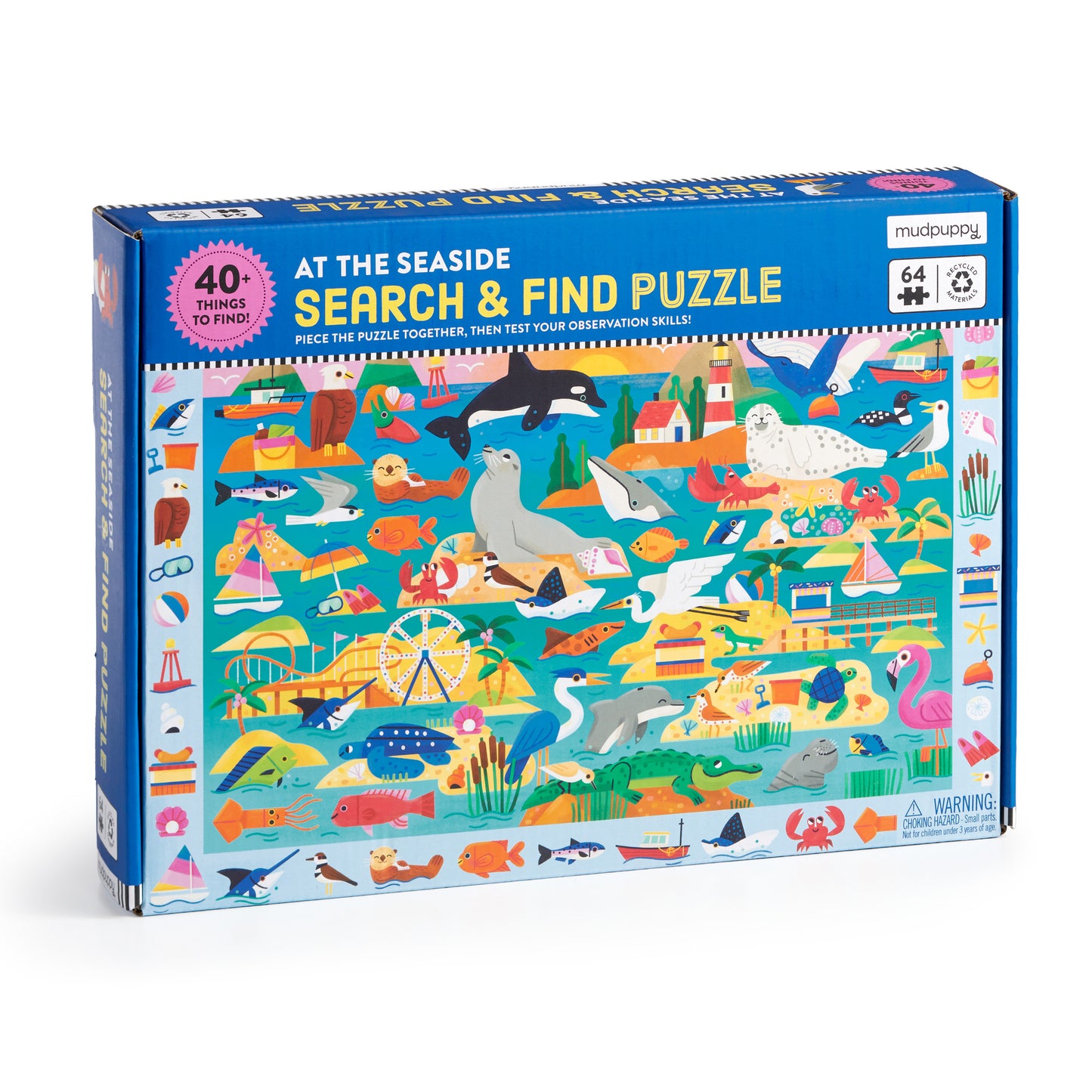 MUDPUPPY At the Seaside 64 Piece Search & Find Puzzle