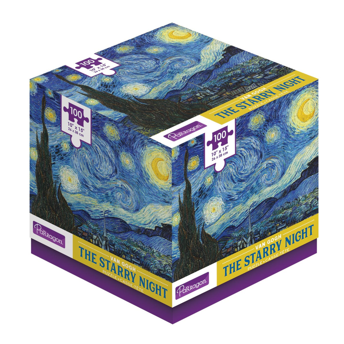 PARRAGON Van Gogh The Starry Night 100-Piece Puzzle in Cube