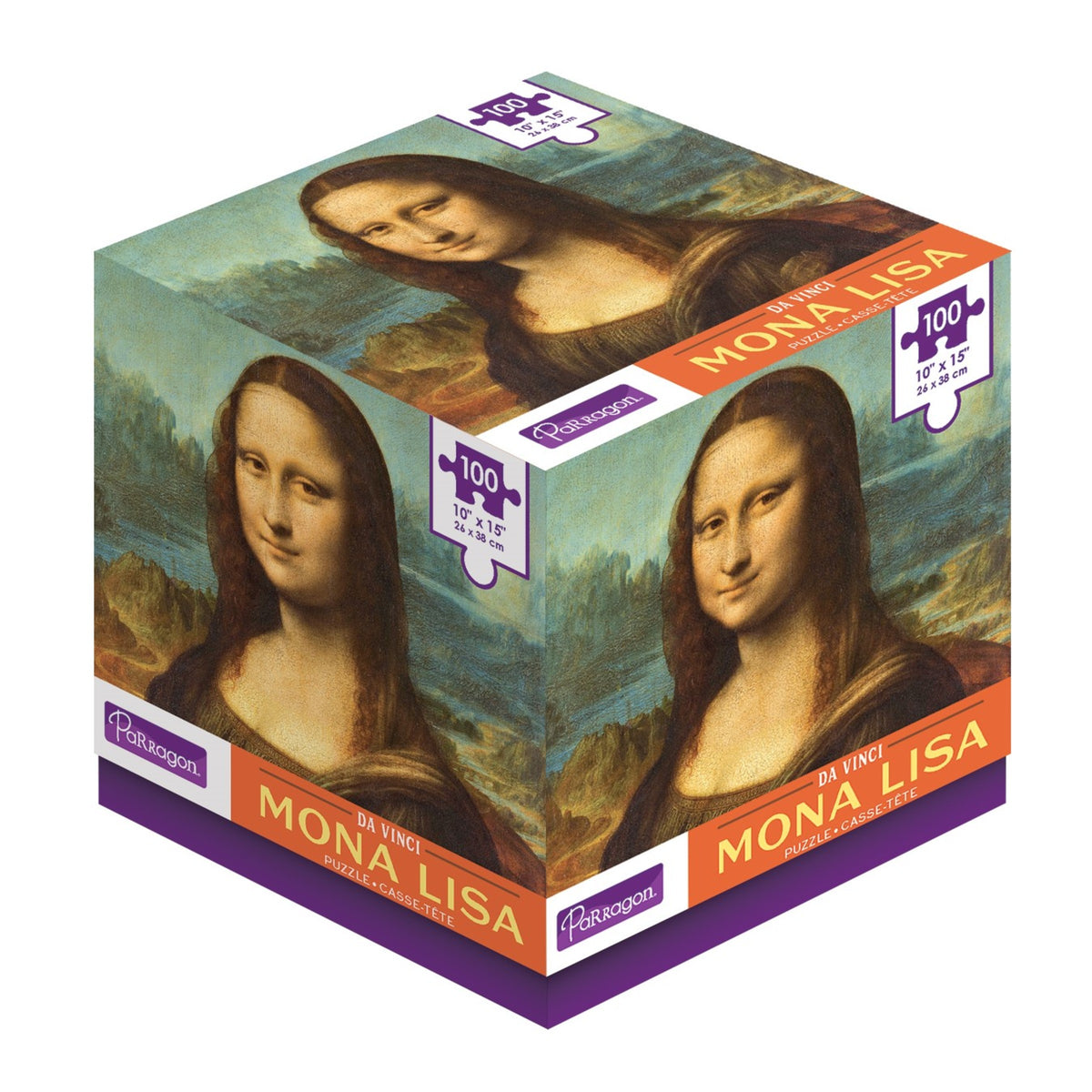 PARRAGON Da Vinci Mona Lisa 100-Piece Puzzle in Cube