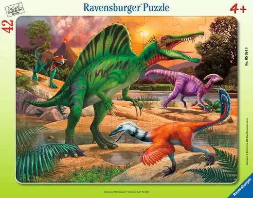 RAVENSBURGER Dinosaurs Roam the Earth 42pc Frame Puzzle
