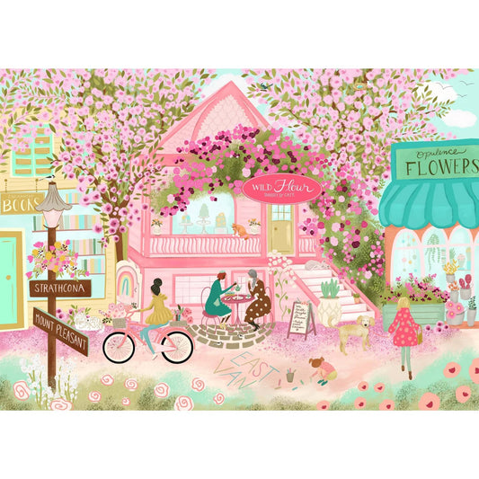 VILLAGER City in Bloom | 1000-Piece Puzzle for Adults | Designed in Canada by Ginger Deverell