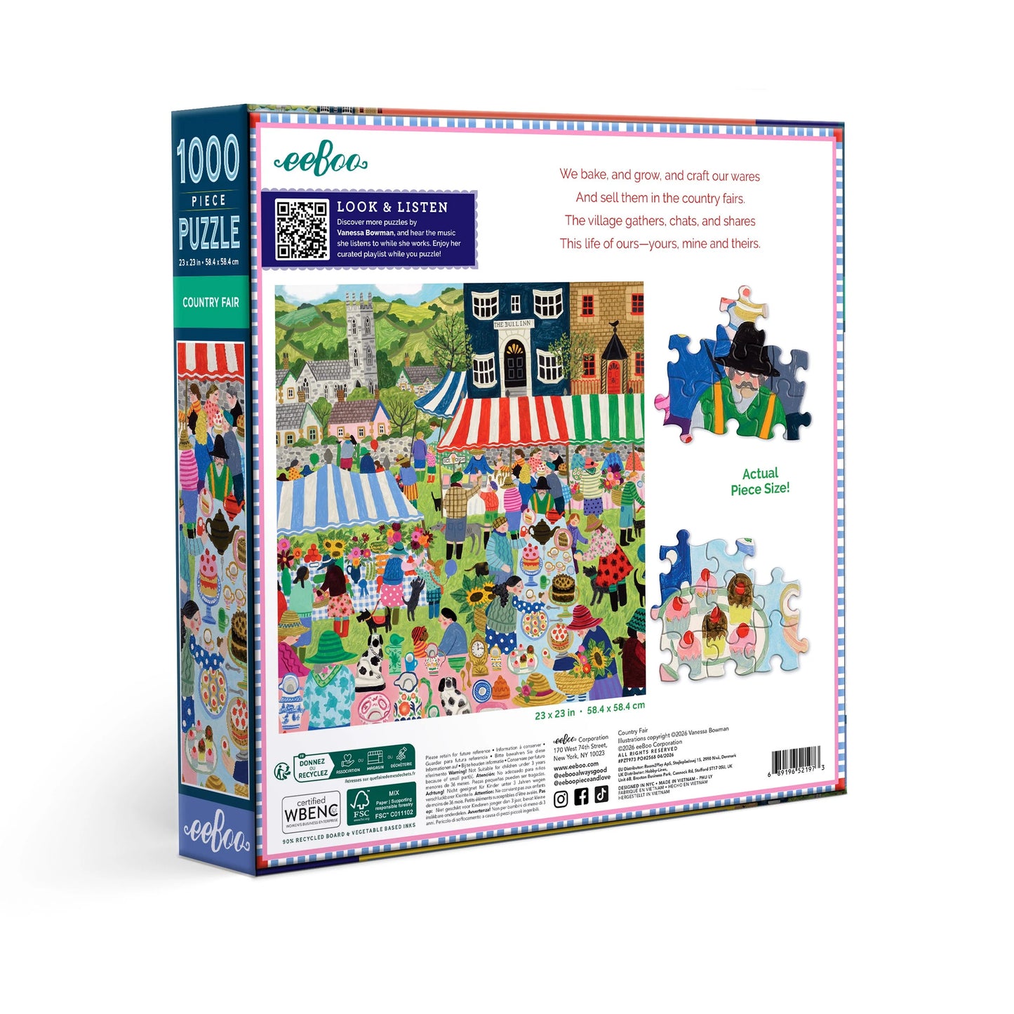 eeBoo Country Fair 1000 Piece Puzzle