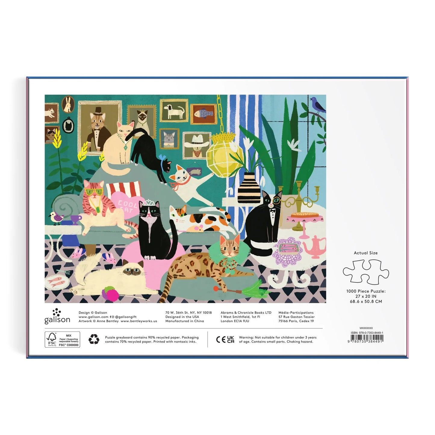 GALISON Glamour Cats 1000 Piece Puzzle
