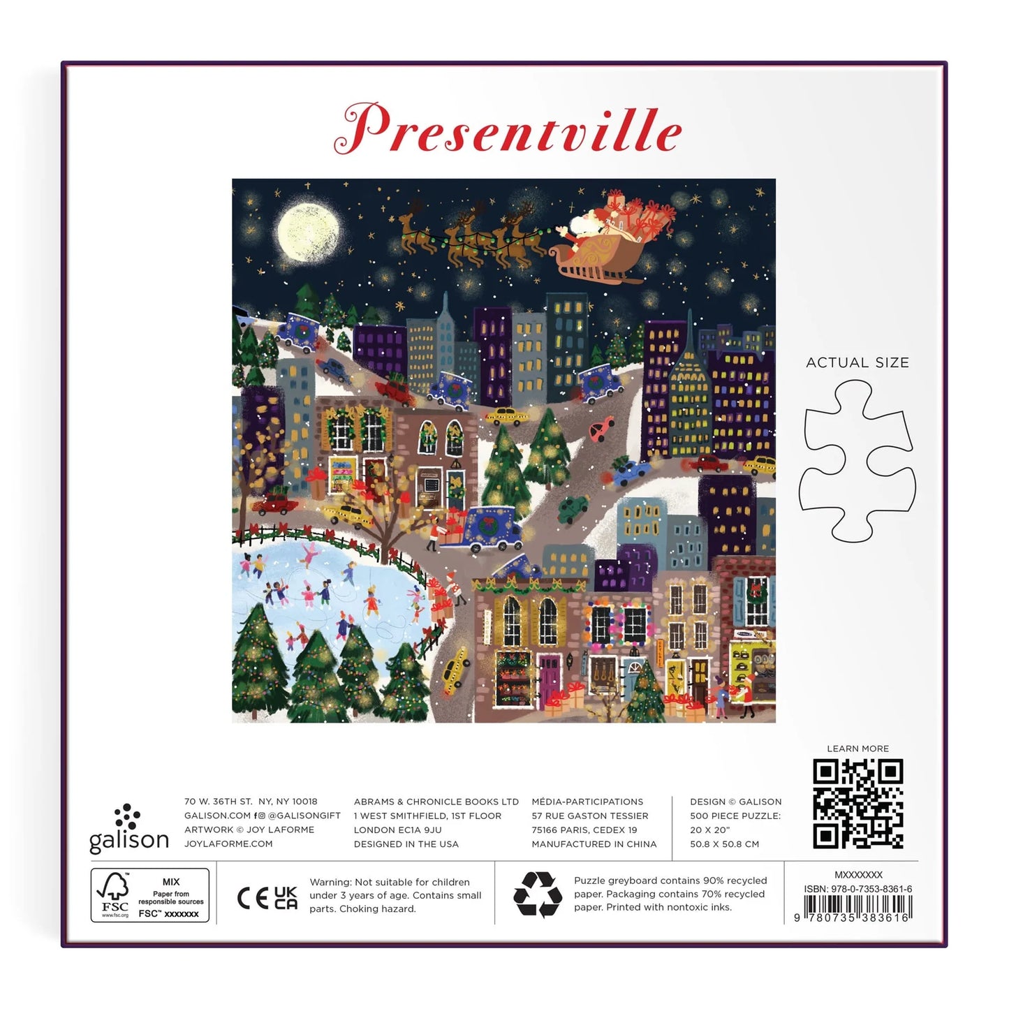 GALISON Joy Laforme Presentville 500 Piece Foil Puzzle