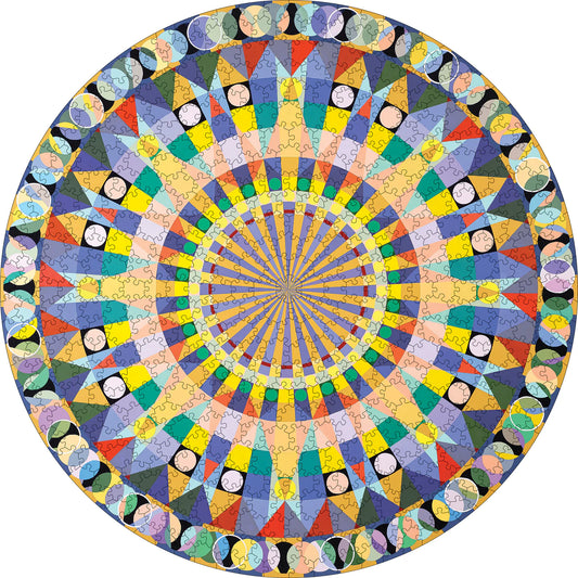 Pomegranate, Susan Barnett: Mandala IV 500-Piece Circular Jigsaw Puzzle