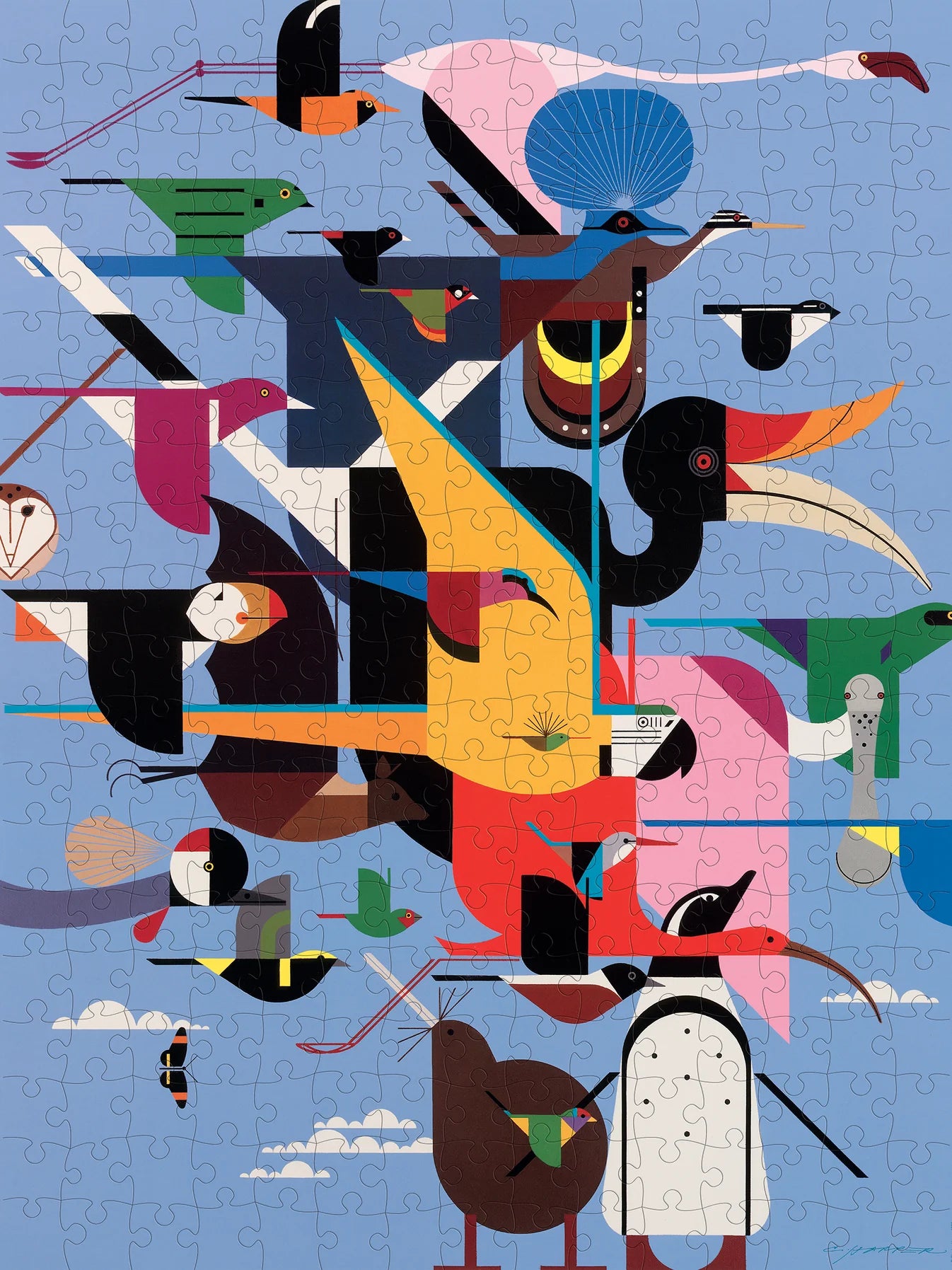 Pomegranate, Charley Harper: Wings of the World 300-piece Jigsaw Puzzle