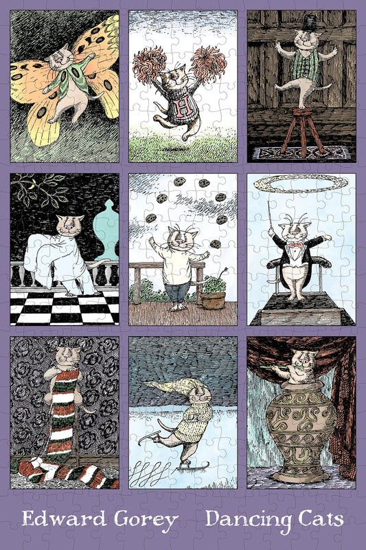 Pomegranate, Edward Gorey: Dancing Cats 300-Piece Jigsaw Puzzle