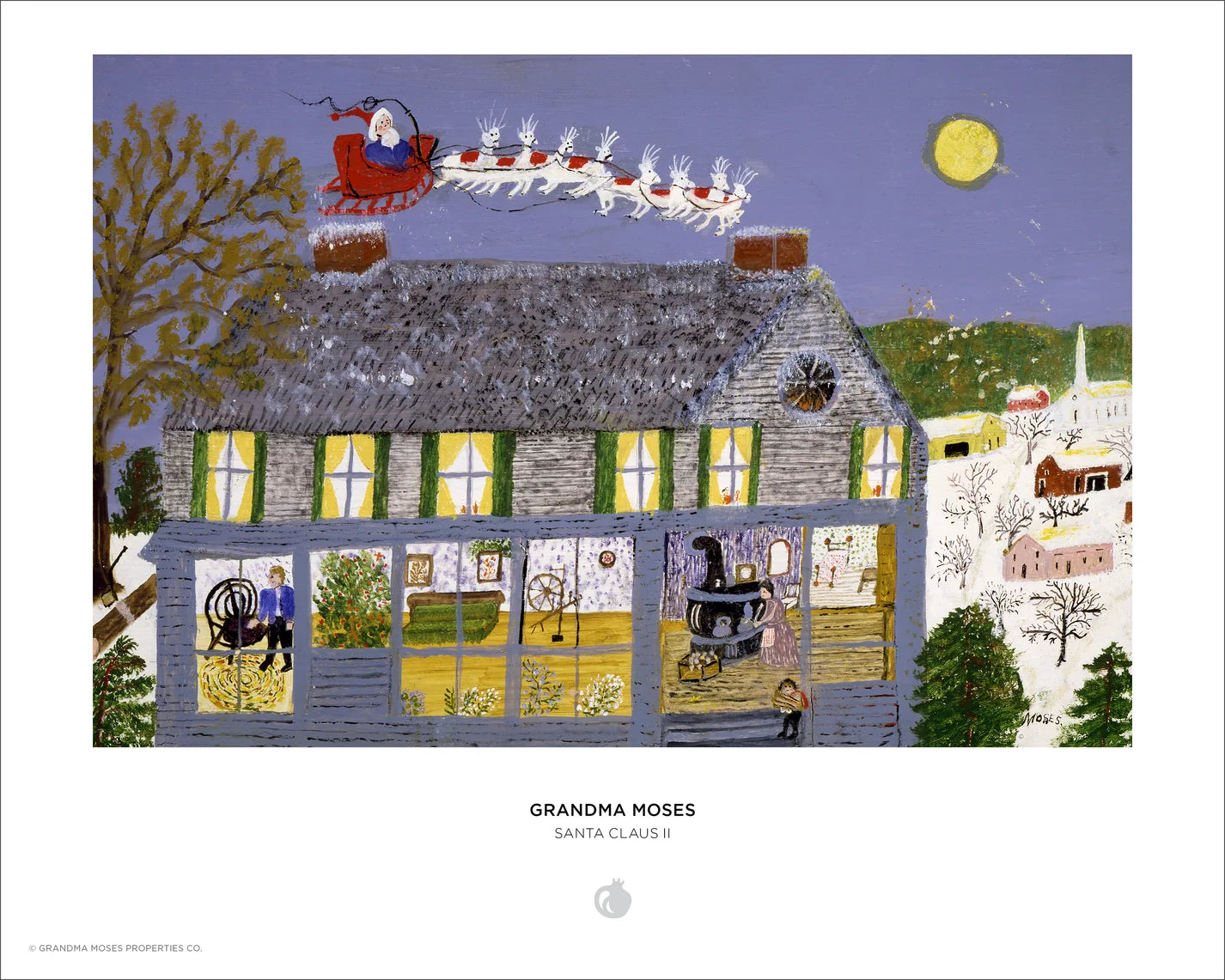 Pomegranate, Grandma Moses: Santa Claus II 500-Piece Puzzle