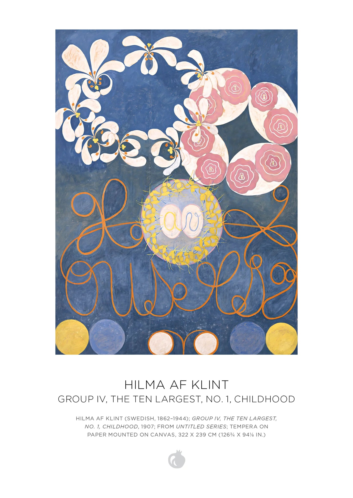 Pomegranate, Hilma af Klint 120-Piece Double-Sided Jigsaw Puzzle Set