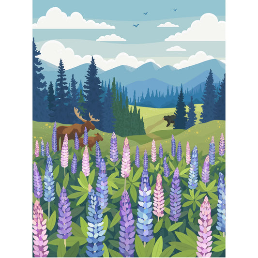 VILLAGER Lupines Meadow | 1000-Piece Puzzle for Adults | Designed in Canada by Diana Pinnell