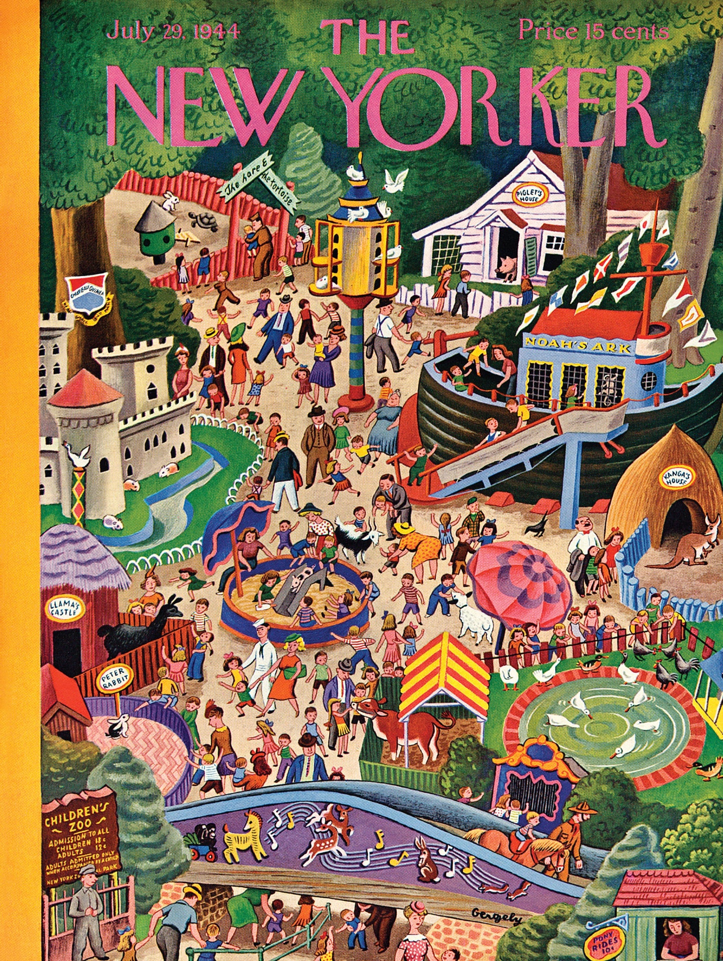 NEW YORK PUZZLE COMPANY, THE NEW YORKER, Day at the Zoo, 1000 pcs