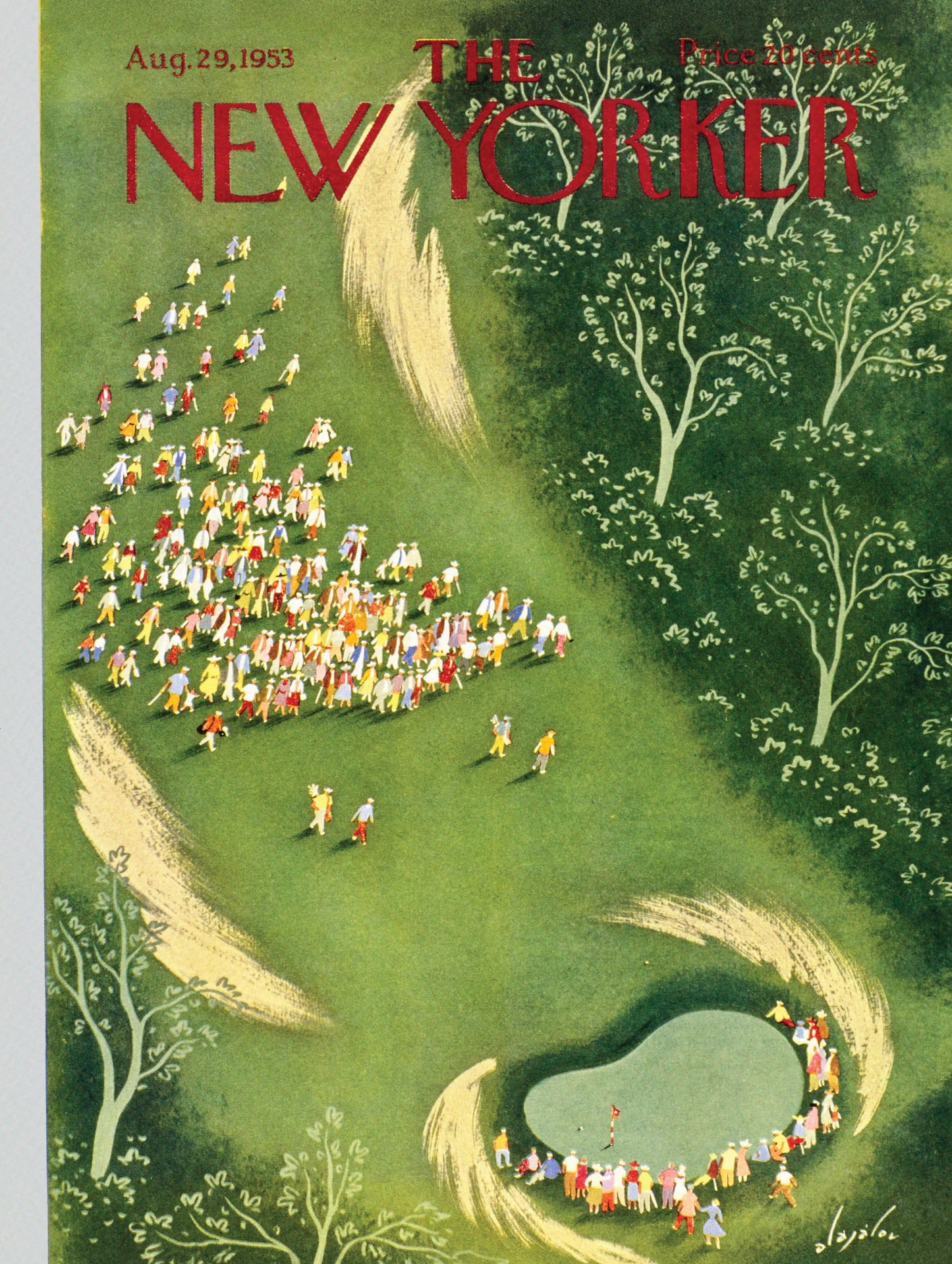 NEW YORK PUZZLE COMPANY, THE NEW YORKER, Gathering on the Green, 750 pcs
