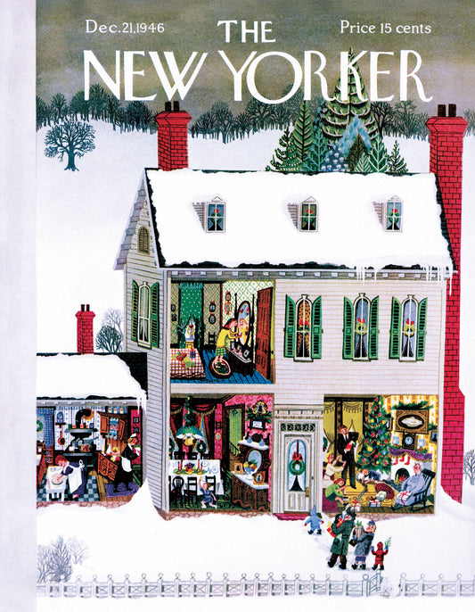 NEW YORK PUZZLE COMPANY, THE NEW YORKER, Home for the Holidays Mini, 100 pcs (Dec,21 1946)