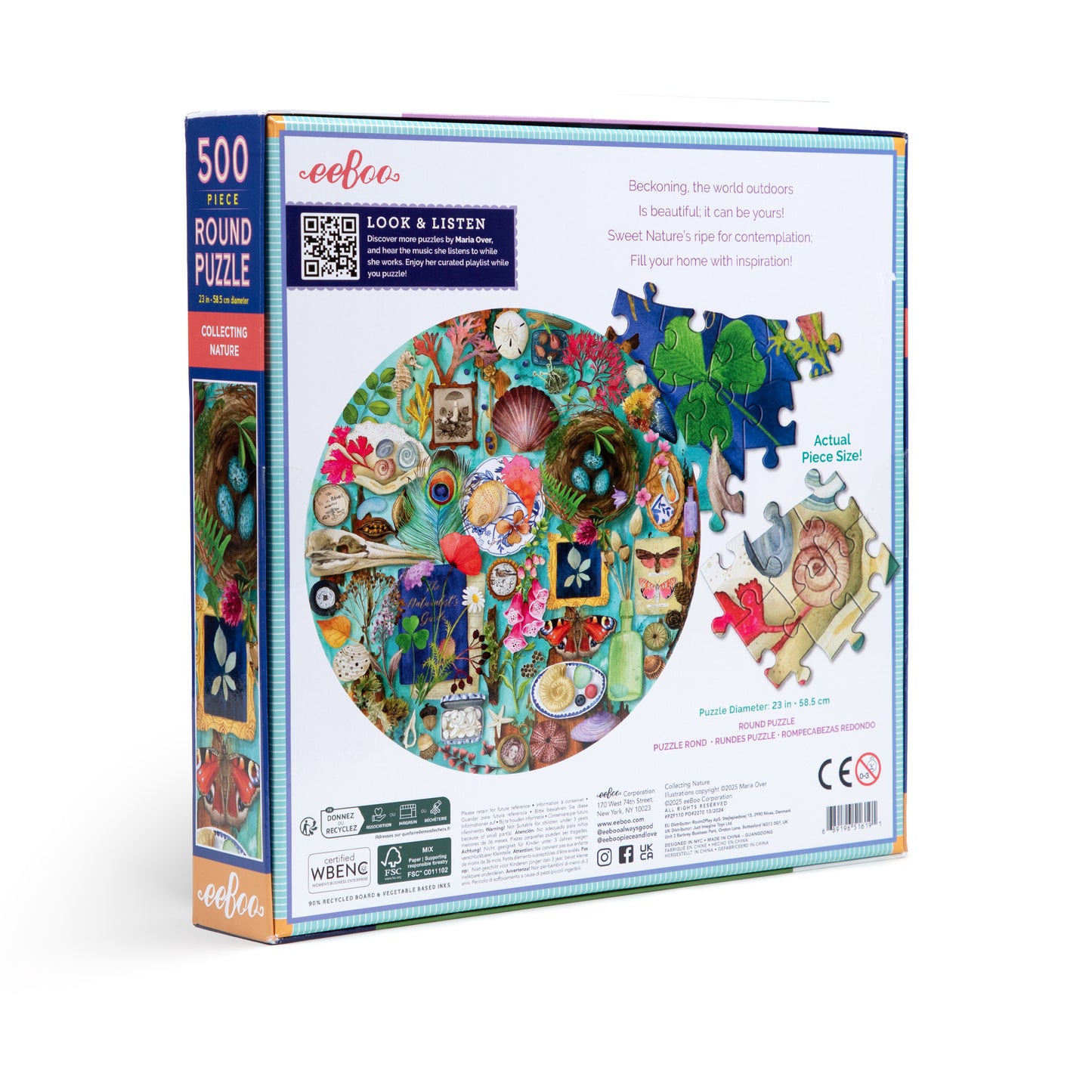 eeBoo Collecting Nature 500 Piece Round Puzzle