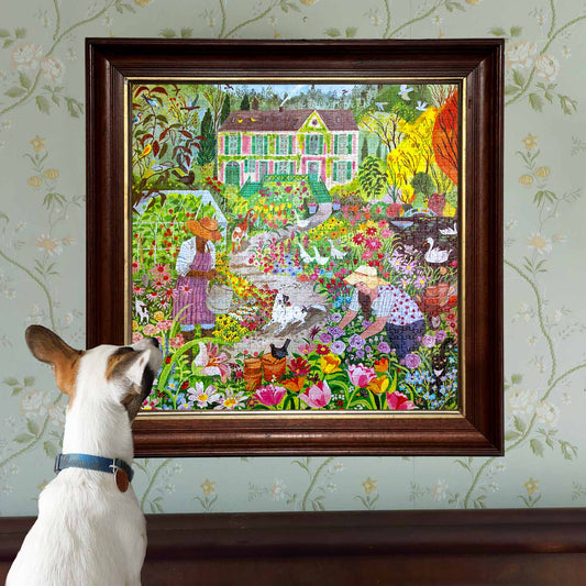 eeBoo French Flower Garden 1000 Piece Puzzle