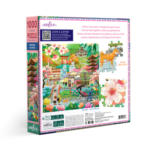 eeBoo Seasons in Kyoto 1000 Piece Puzzle