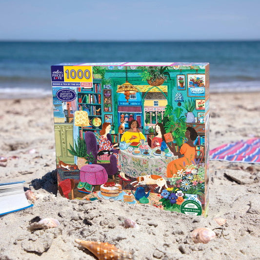 eeBoo Books & Tea by the Sea 1000 Piece Puzzle