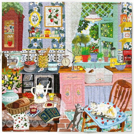 eeBoo Strawberry Kitchen 1000 Piece Puzzle