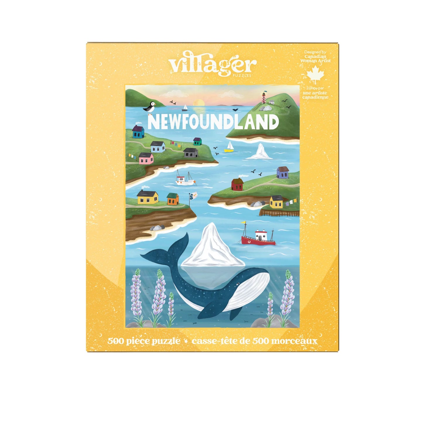 VILLAGER Newfoundland Sites | 500-Piece Puzzle for Adults | Designed in Canada by Denise Foley