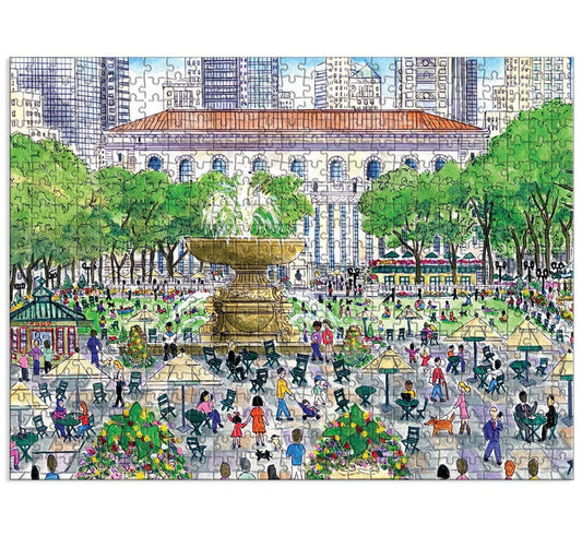 GALISON Michael Storrings Springtime at the Library 500 Piece Double-Sided Puzzle