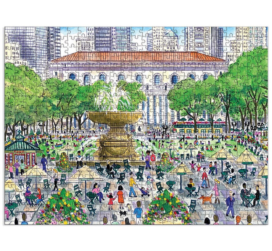 GALISON Michael Storrings Springtime at the Library 500 Piece Double-Sided Puzzle