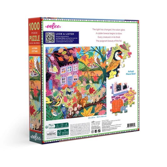 eeBoo Autumn Cottage 1000 Piece Puzzle