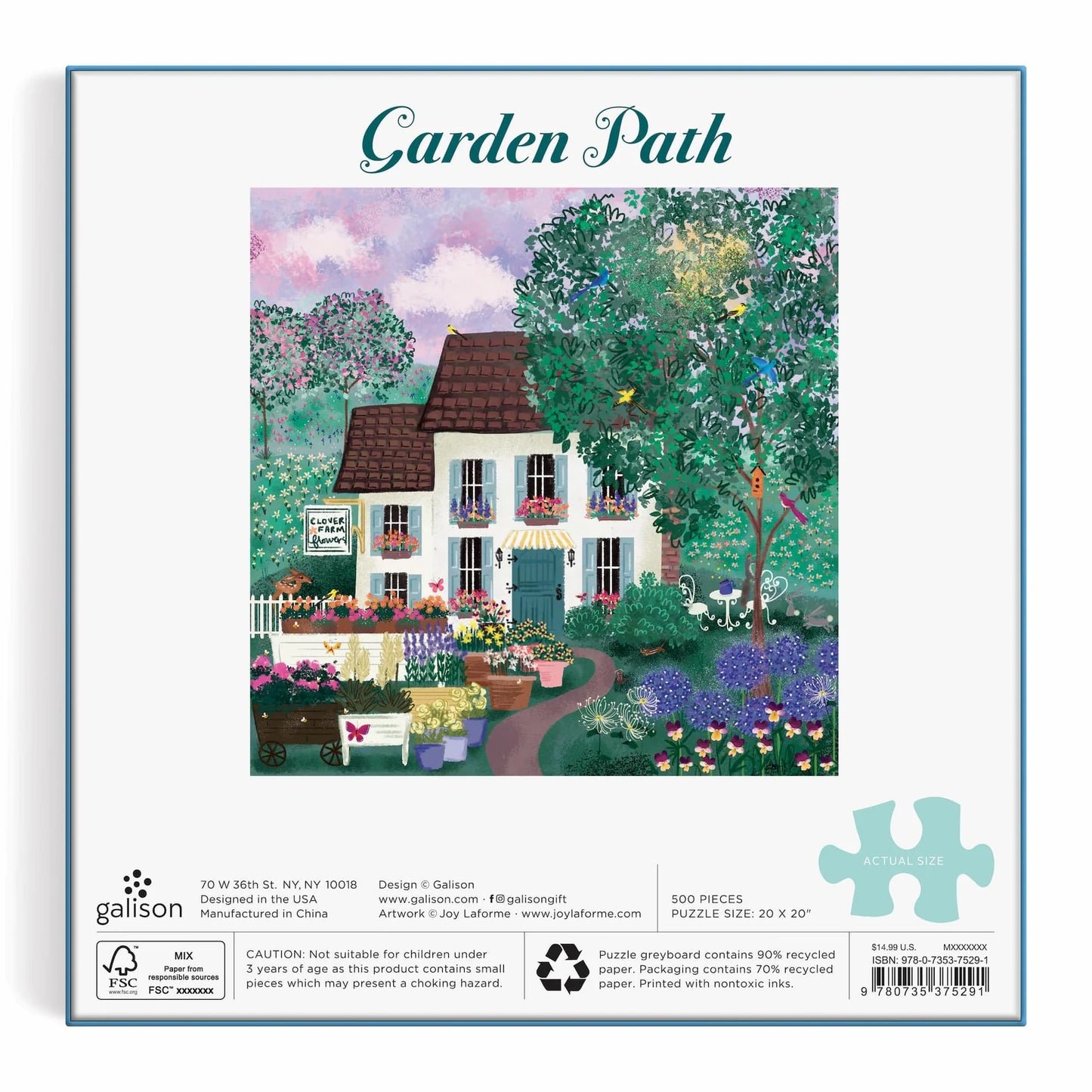 GALISON Joy Laforme Garden Path 500 Piece Puzzle