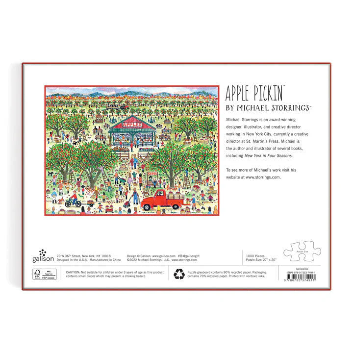 GALISON Michael Storrings Apple Pickin' 1000 Piece Puzzle