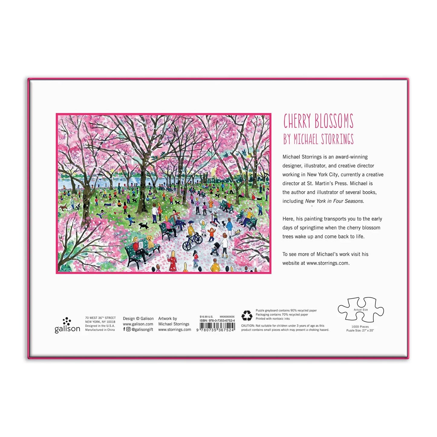 GALISON Michael Storrings Cherry Blossoms 1000 Piece Puzzle
