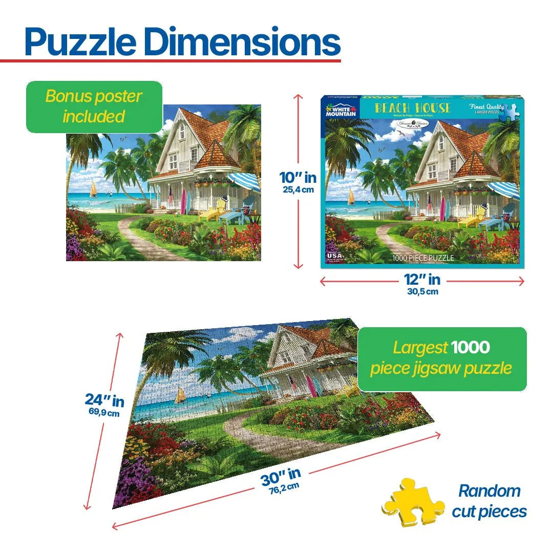 WHITE MOUNTAIN Beach House (1543pz) 1000 PCS