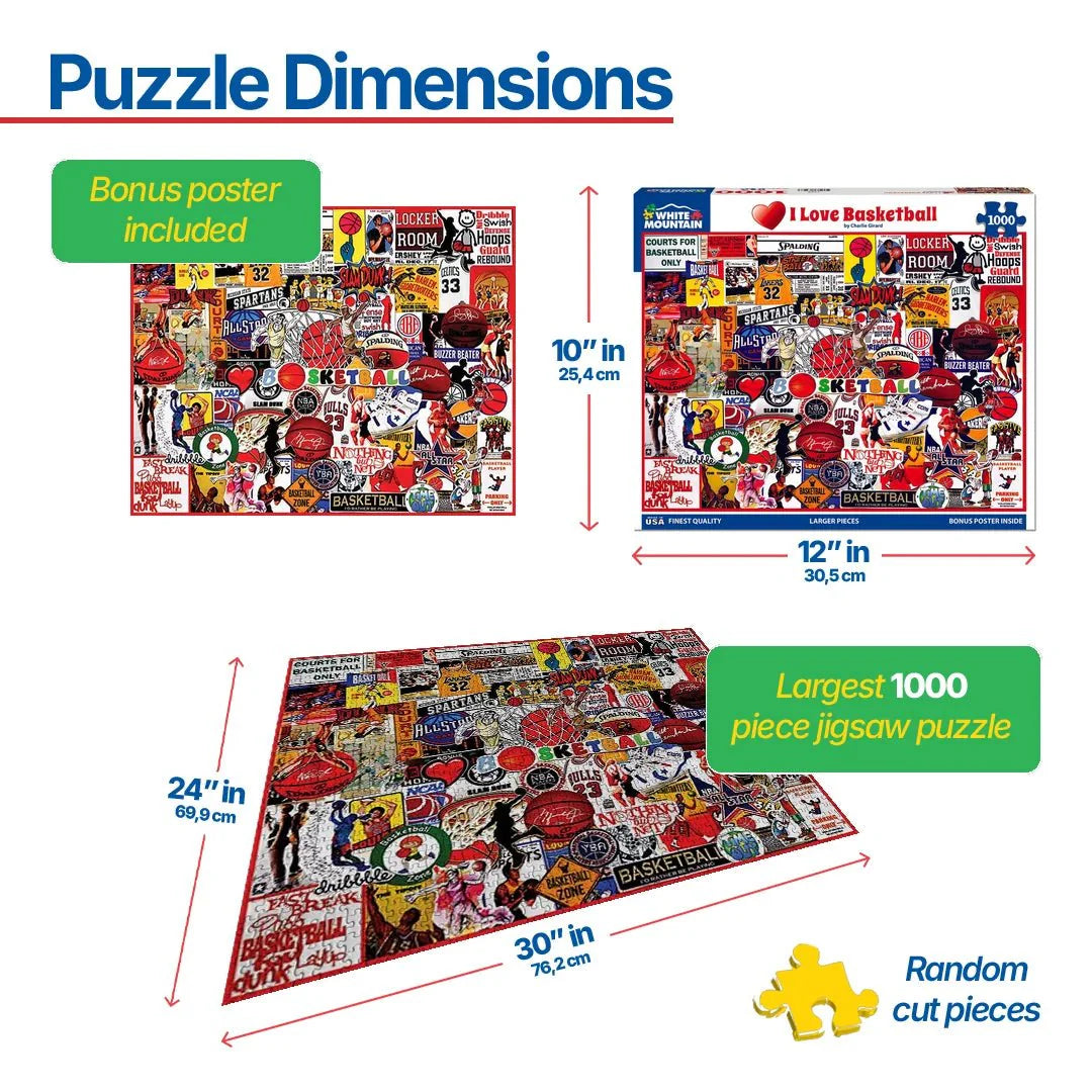 WHITE MOUNTAIN I Love Basketball (1772pz) 1000 PCS