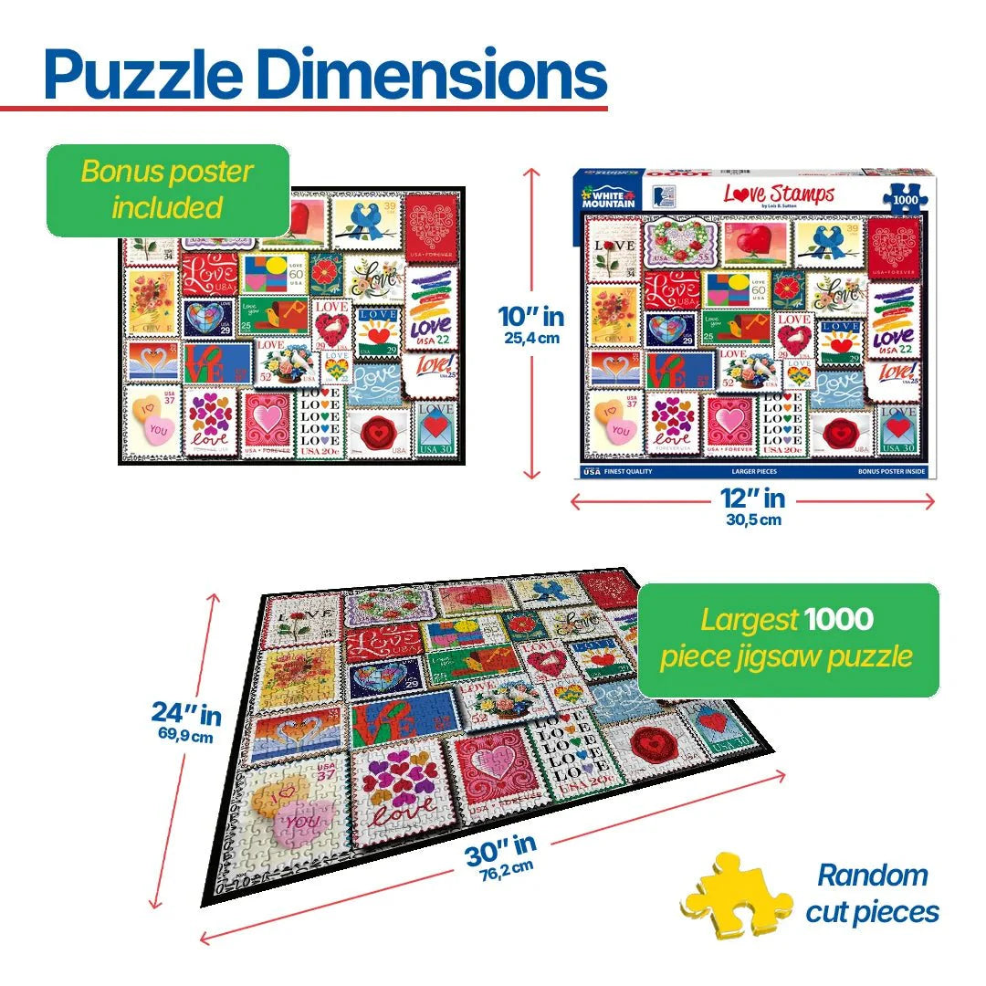 WHITE MOUNTAIN Love Stamps (1510pz) 1000 PCS