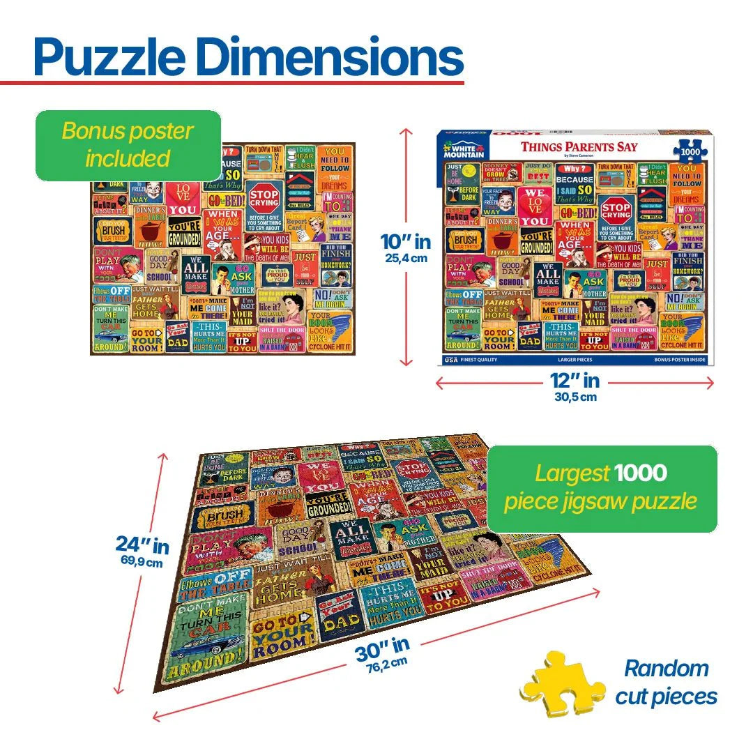 WHITE MOUNTAIN Things Parents Say (1760pz) 1000 PCS