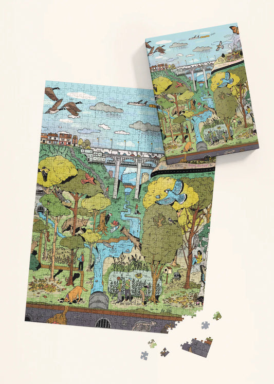 MANGO PUZZLES The Ravine | 1000-piece Puzzle for Adults | Artwork by Kathleen Fu