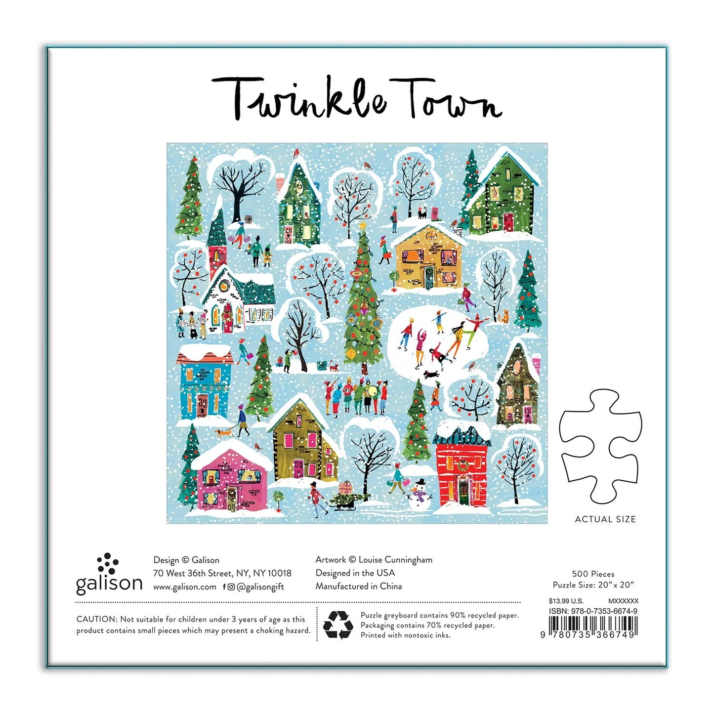 GALISON Twinkle Town 500 Piece Puzzle
